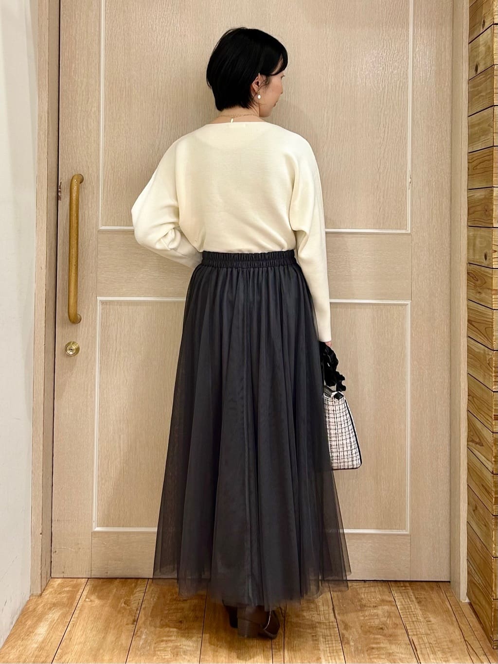 ちぐささんの「SHOO･LA･RUE｜【洗濯機可/撥水】フェイクファーフード ロングダウン」を使ったコーディネート