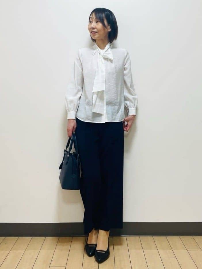 Riiさんの「Reflect｜【SS-4Lサイズ／通勤／セットアップ可】ノーカラージャケット」を使ったコーディネート