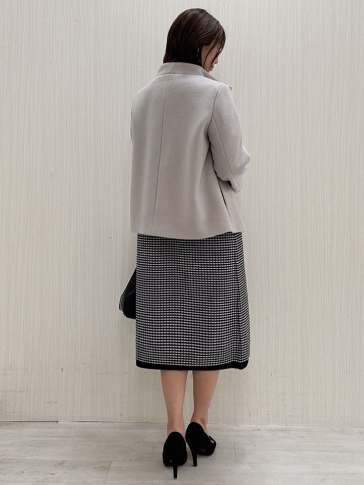 yuさんの「COUP DE CHANCE｜【日本製】スタンドカラーのショート丈コート」を使ったコーディネート