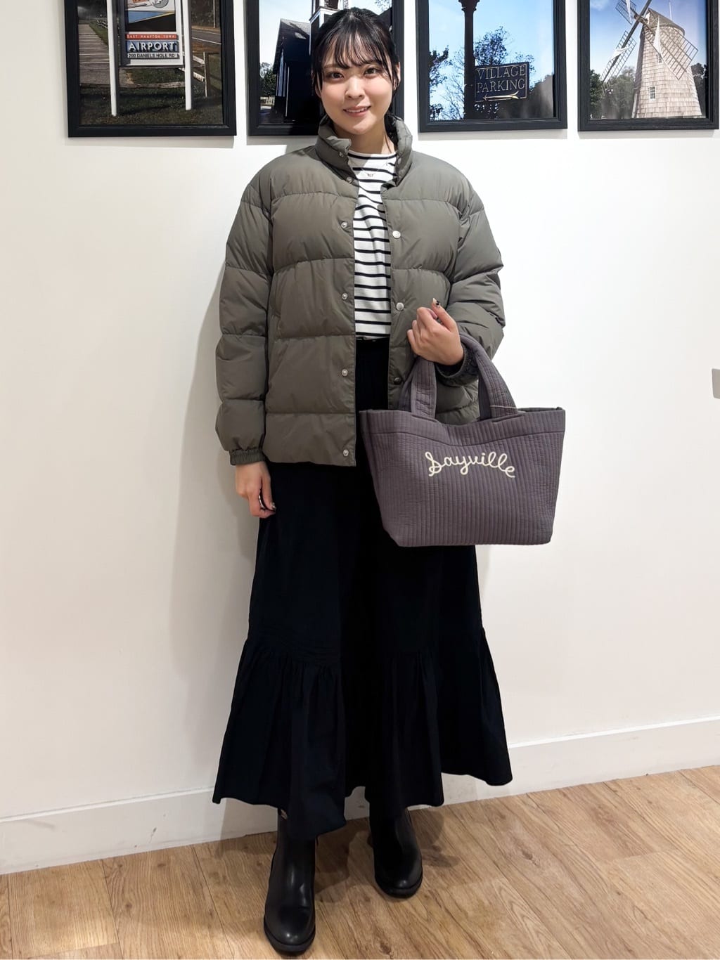 Ririkaさんの「Dessin｜【洗える】シャツテールロングTシャツ」を使ったコーディネート