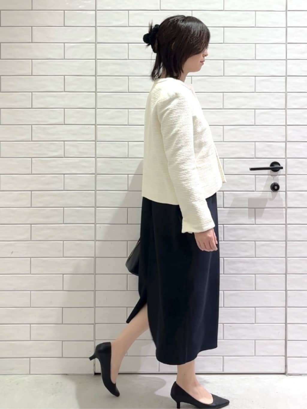 しおりさんの「OPAQUE.CLIP｜《通勤対応》 コットンツイードジャケット」を使ったコーディネート