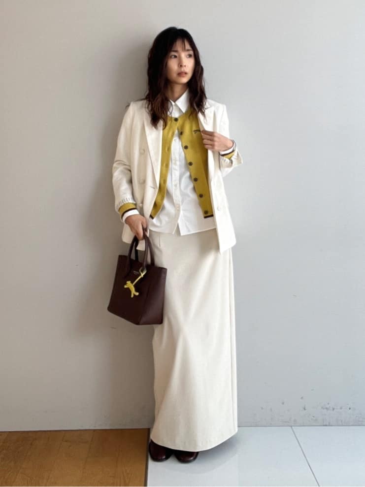 misaさんの「DRESSTERIOR｜【セットアップ可】リネンブレンドダブルブレストジャケット」を使ったコーディネート