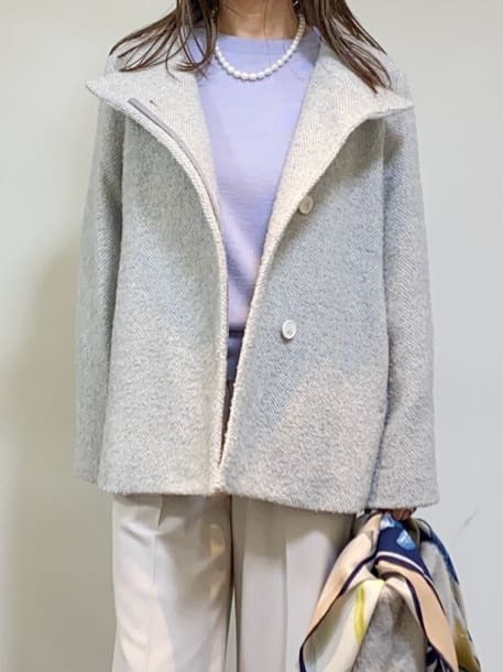 tomoさんの「UNTITLED｜【8色展開／コンパクト丈】レーヨン混 コクーンニット」を使ったコーディネート