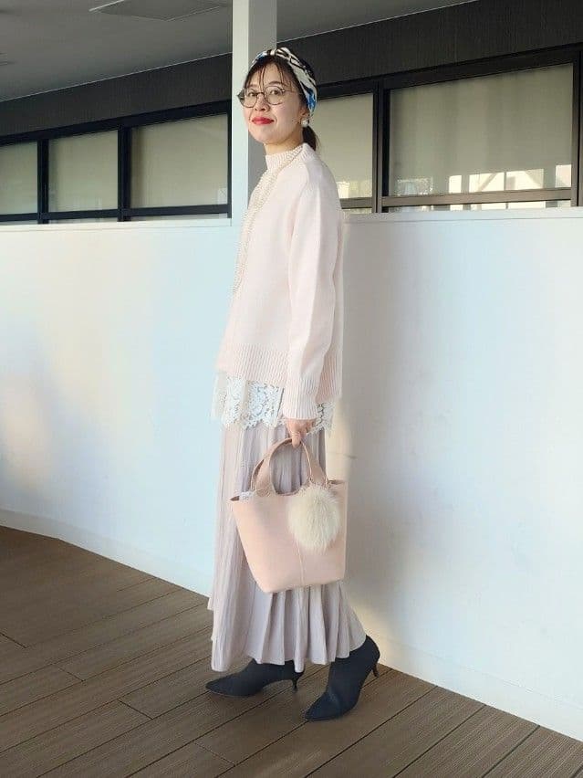 MUTSUKOさんの「UNTITLED｜【8色展開/洗える】ウールカシミヤ ハイネックニット」を使ったコーディネート