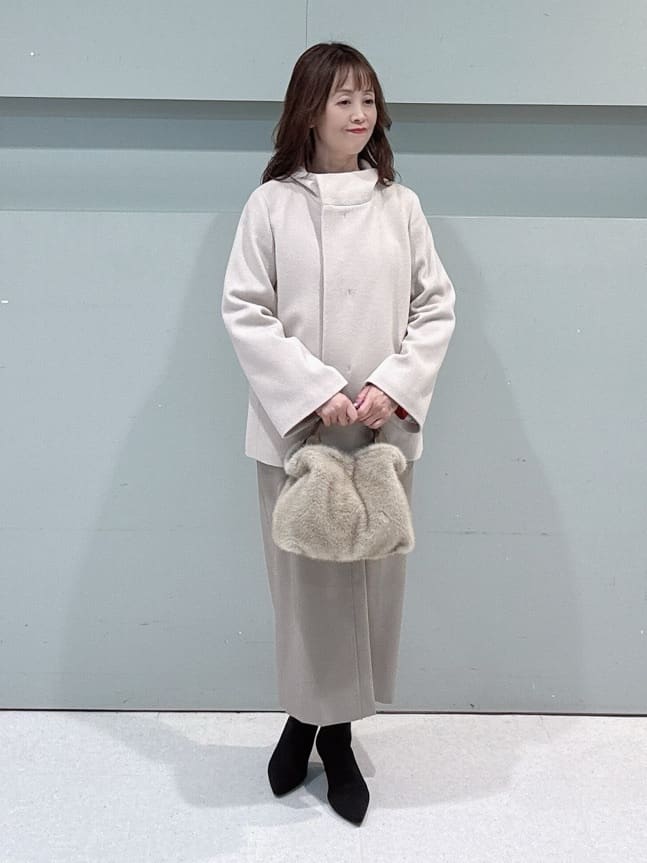 makiさんの「UNTITLED｜【着回しが効く／オンオフアウター】ウールショートコート」を使ったコーディネート