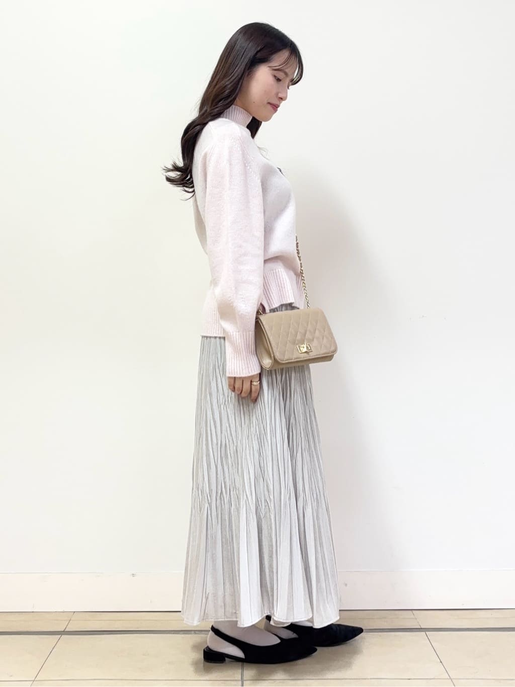 あやかさんの「UNTITLED｜【8色展開/洗える】ウールカシミヤ ハイネックニット」を使ったコーディネート