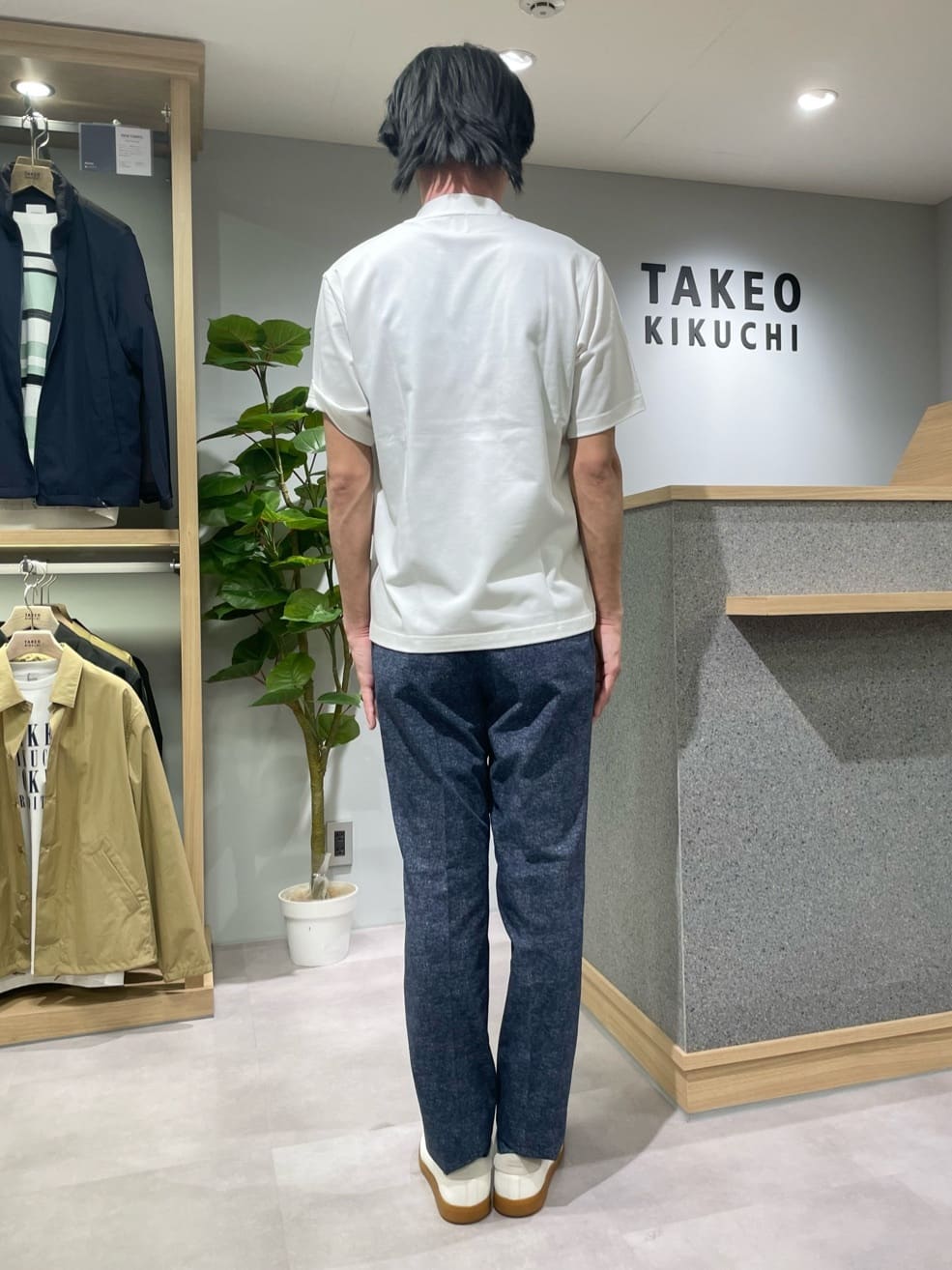 TAKE✳︎さんの「TAKEO KIKUCHI｜【抗菌防臭】COOL DOTS（R）ドビープリント ジャケット」を使ったコーディネート