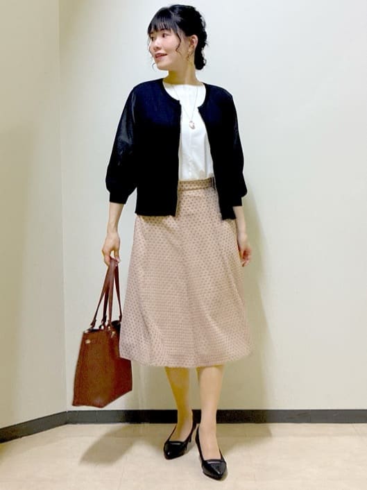  beni_gingerさんの「Reflect｜【マシンウォッシュ可／セットアップ可】コツキ柄プリントフレアスカート」を使ったコーディネート