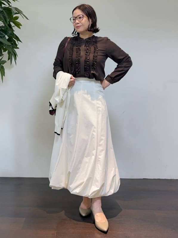 Asamiさんの「UNTITLED｜【アンサンブル可/薄手】ベーシッククルーネックカーディガン」を使ったコーディネート
