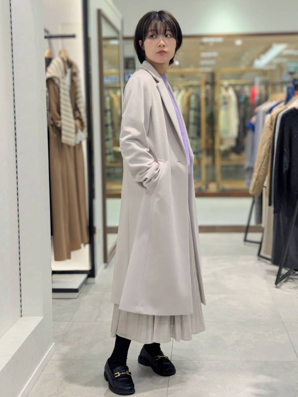 nonoさんの「UNTITLED｜【スタイリッシュ／オンオフ兼用】ウールチェスターコート」を使ったコーディネート