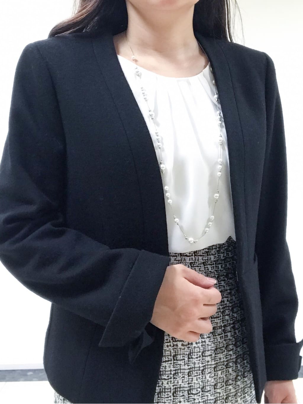 yukinaさんの「COUP DE CHANCE｜【洗える／日本製／通勤】タックブラウス」を使ったコーディネート