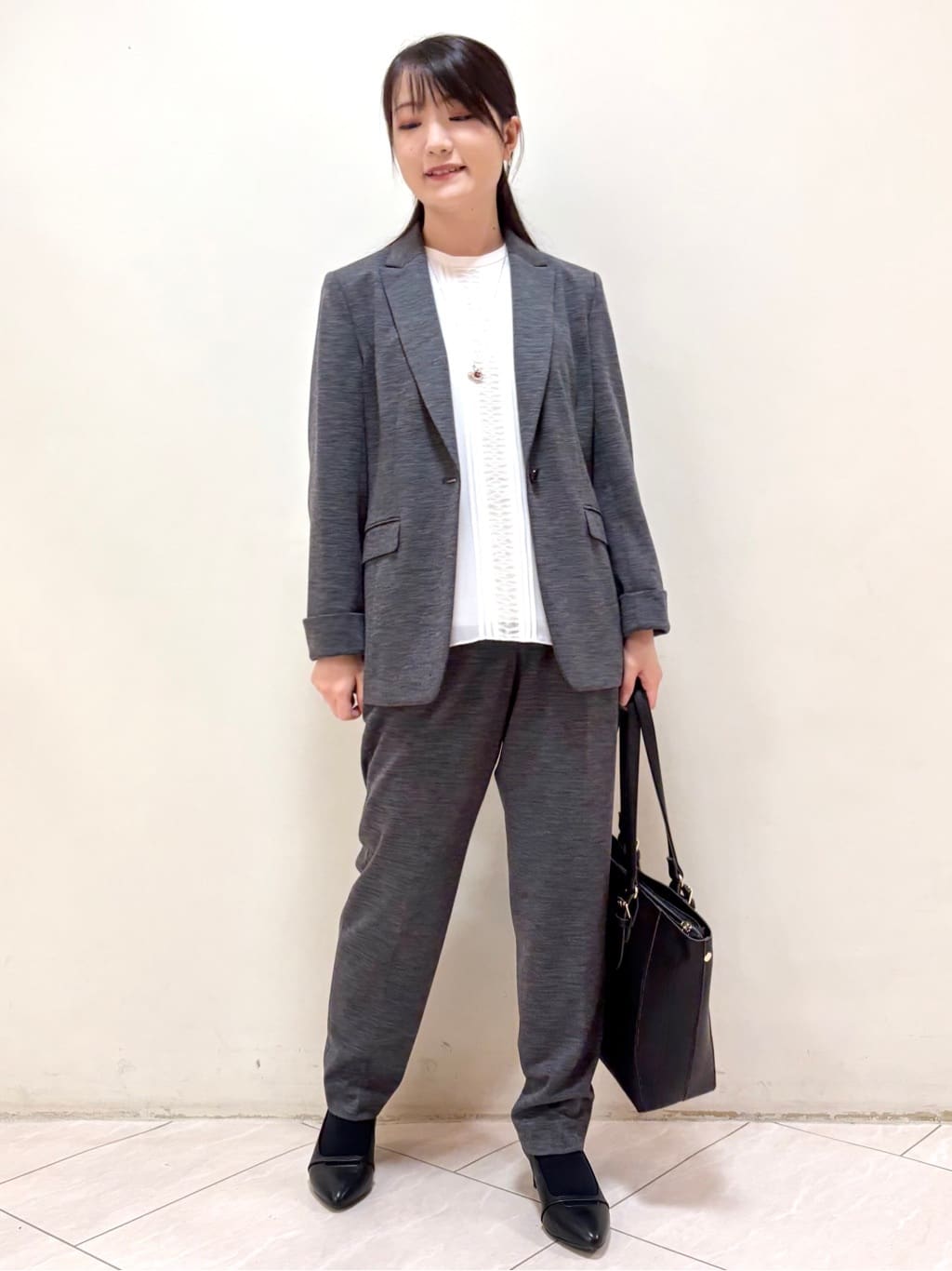 mikiさんの「Reflect｜【SS-4Lサイズ】スタンドネックブラウス」を使ったコーディネート