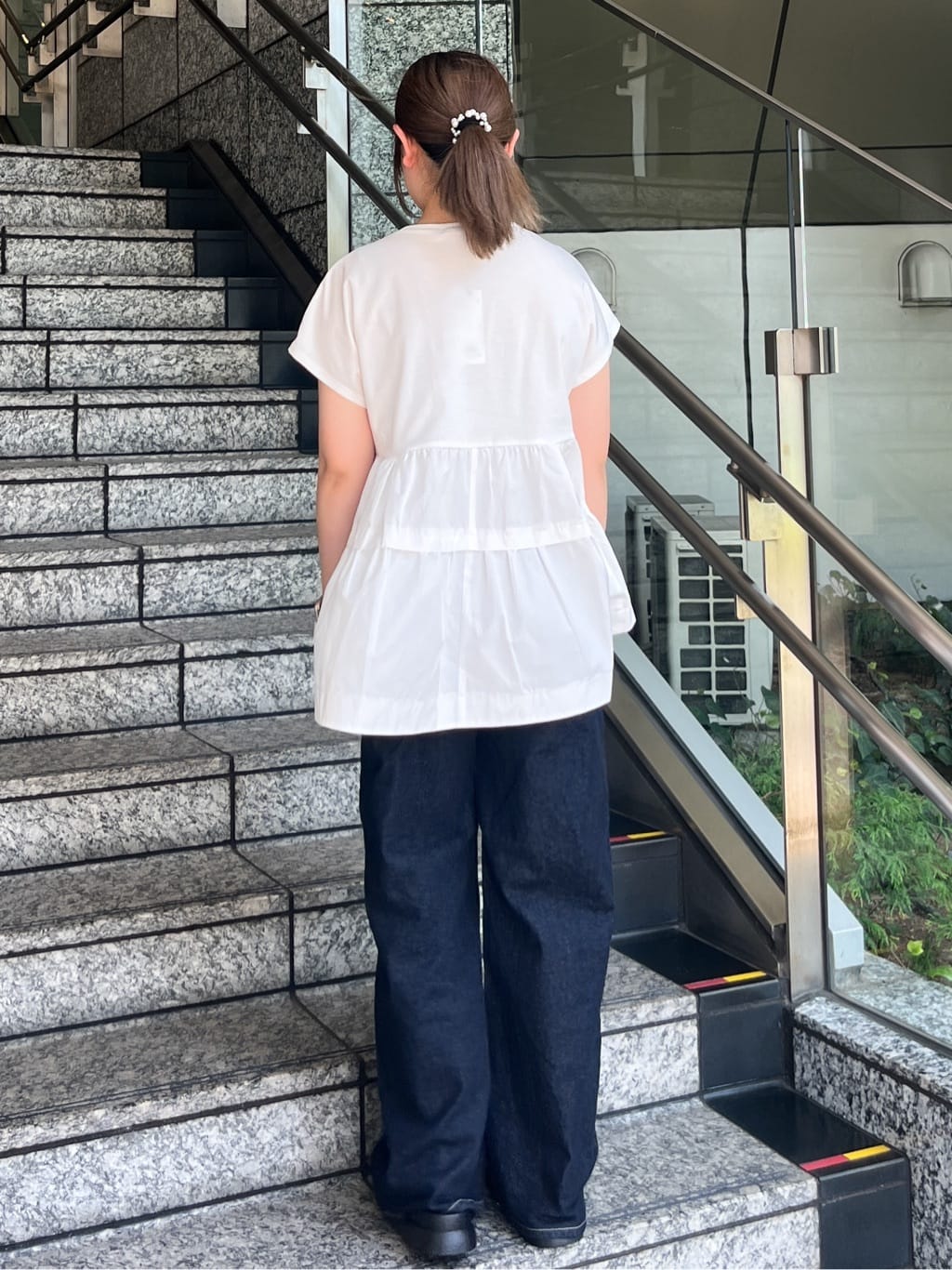HANNAさんの「OPAQUE.CLIP｜ドッキングティアードトップス【洗濯機洗い可】」を使ったコーディネート