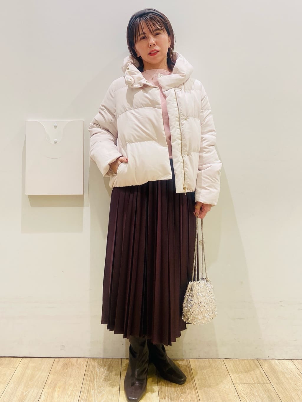 YUKOさんの「index｜KAWADAダウンショートコート【撥水／洗濯機OK／静電気防止裏地】《XS～LL》」を使ったコーディネート