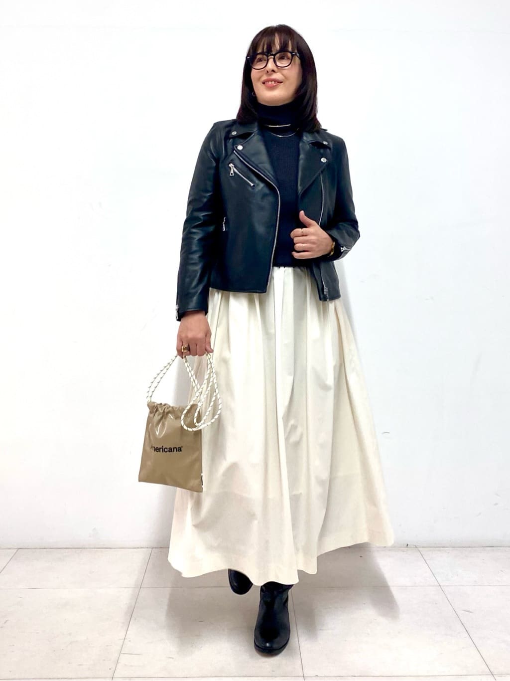 Sawaguchiさんの「DRESSTERIOR｜【本革】レザーダブルライダース」を使ったコーディネート