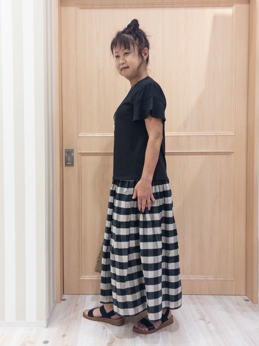 モランさんの「SHOO･LA･RUE｜◆オーバル2連コードネックレス」を使ったコーディネート