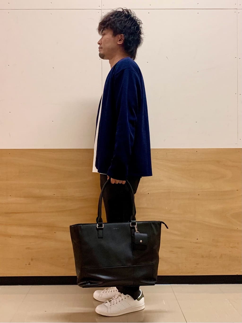 MATUさんの「THE SHOP TK｜【セットでお買い得！】モールニットカーディガン＋長袖Tシャツ　洗濯機OK/吸水速乾・毛玉になりにくい」を使ったコーディネート