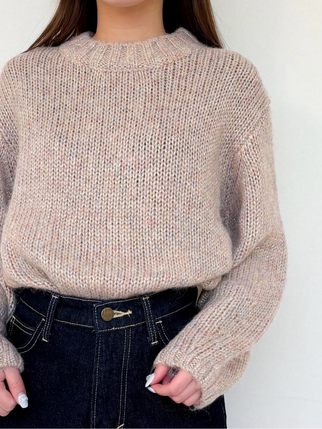 momoさんの「grove｜【Lee&times;grove別注】STRAIGHT DENIM PANTS」を使ったコーディネート
