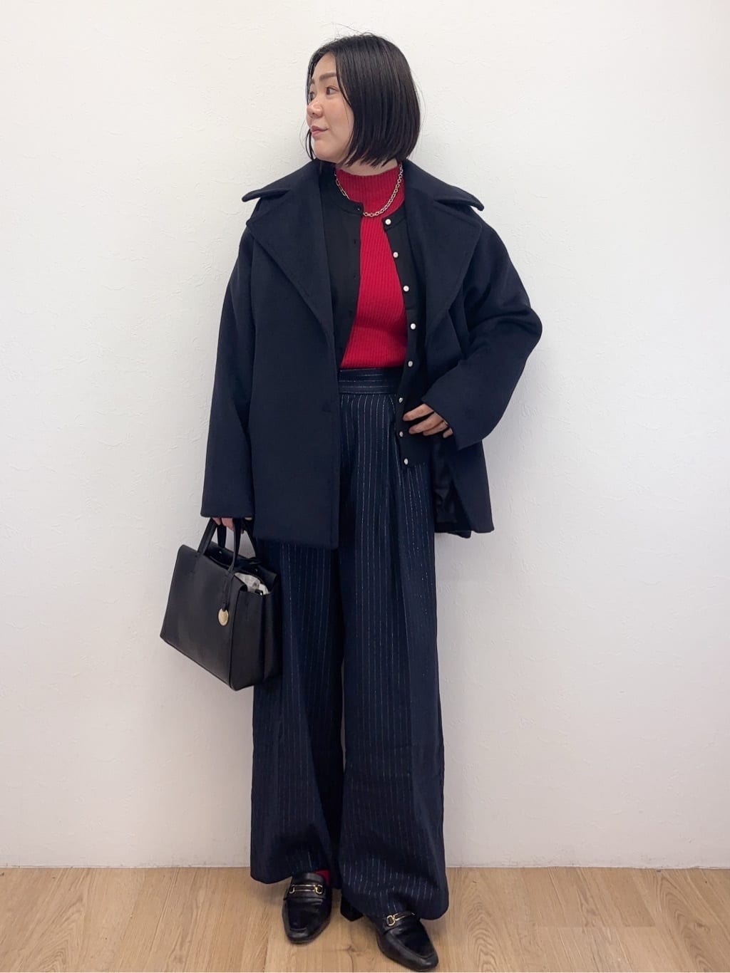 Takeさんの「OPAQUE.CLIP｜カシミヤブレンドウールミドルピーコート」を使ったコーディネート