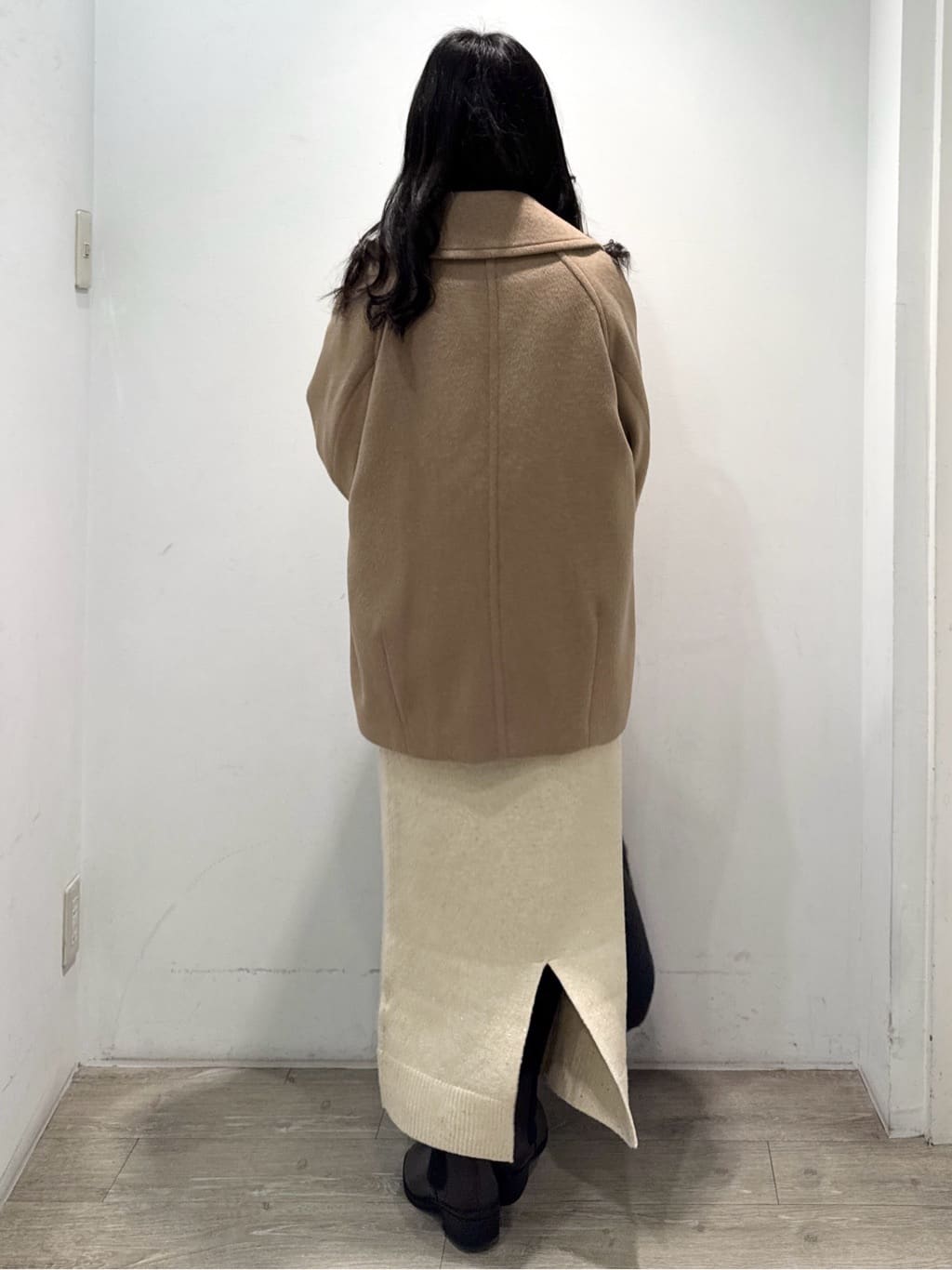 yuicciさんの「OPAQUE.CLIP｜カシミヤブレンドウールミドルピーコート」を使ったコーディネート