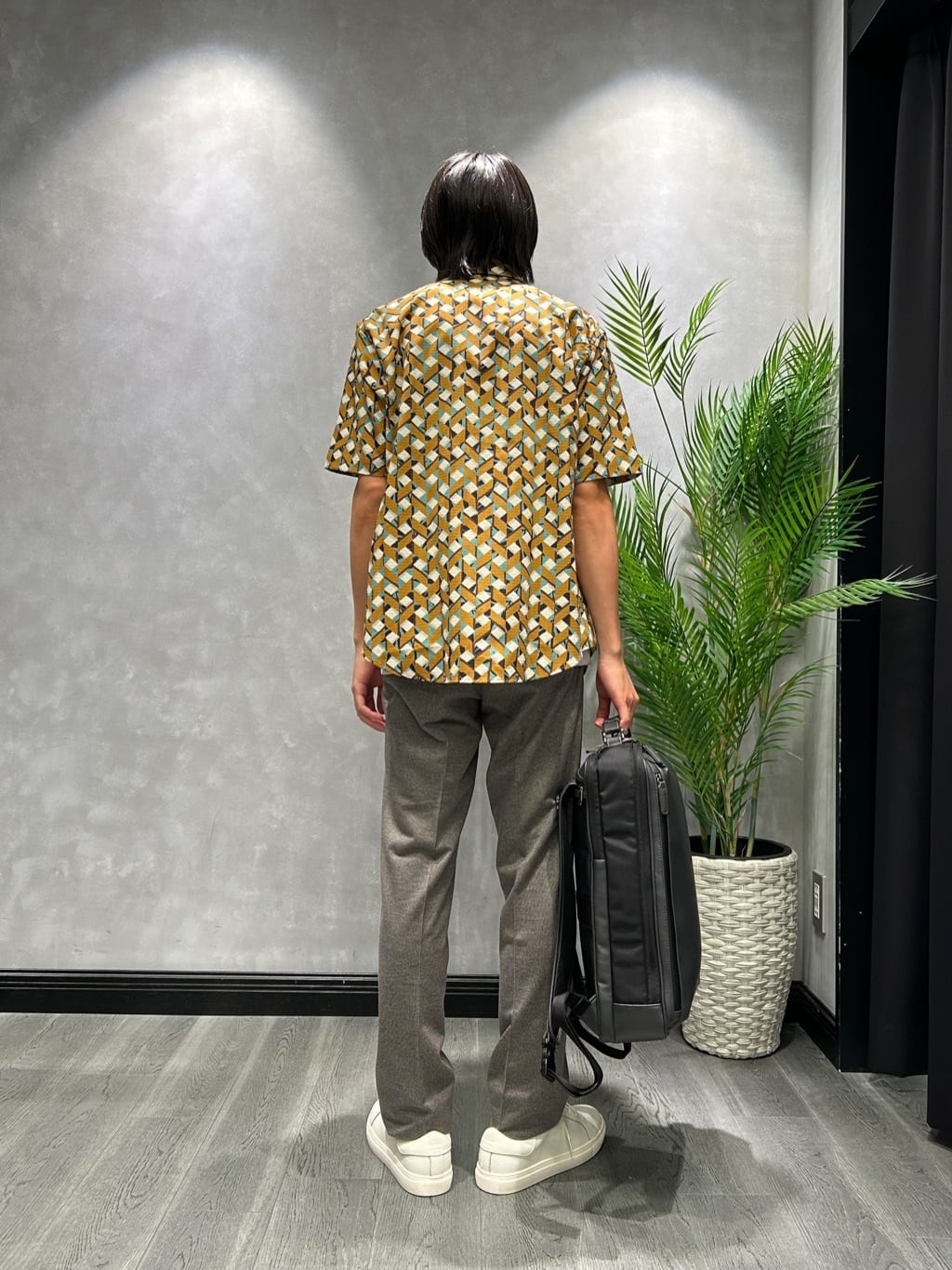 ruiさんの「TAKEO KIKUCHI｜【COOL CITY WEAR】籠目アート柄 サッカーシャツ /通気性」を使ったコーディネート