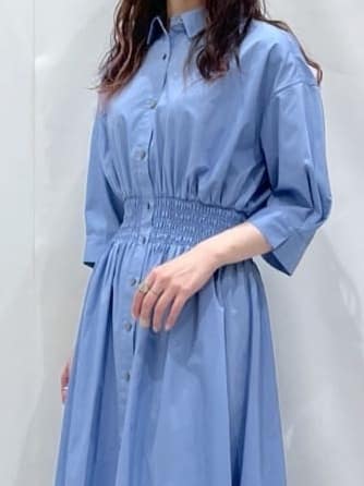 komaさんの「OPAQUE.CLIP｜◆《5色展開》フィット＆フレアシャツワンピース【洗濯機洗い可】」を使ったコーディネート