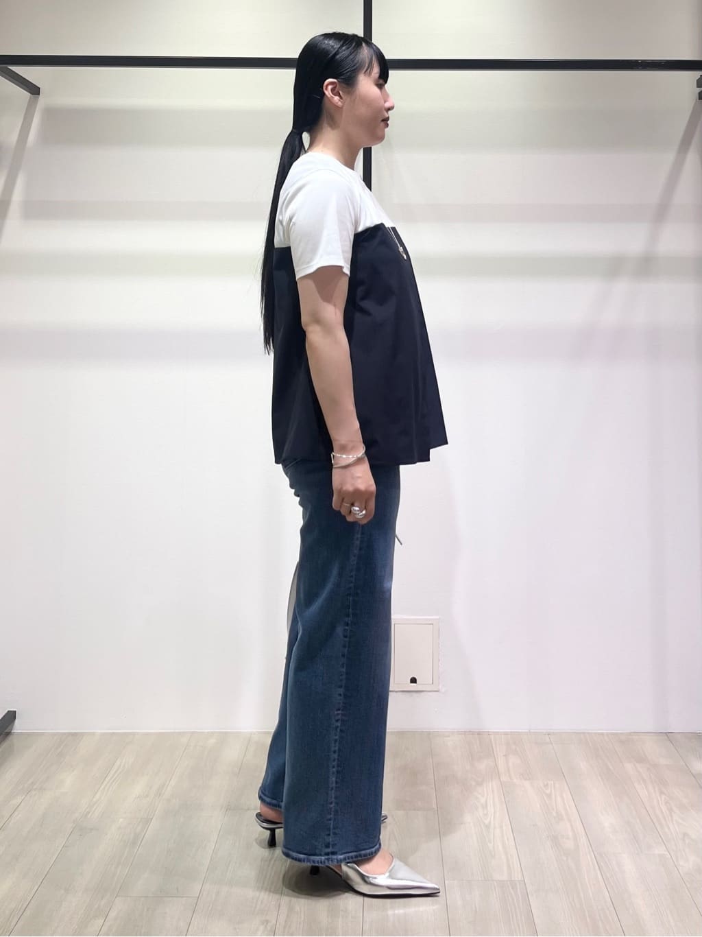 hasuさんの「INDIVI｜【洗える】ビスチェレイヤード風トップス」を使ったコーディネート
