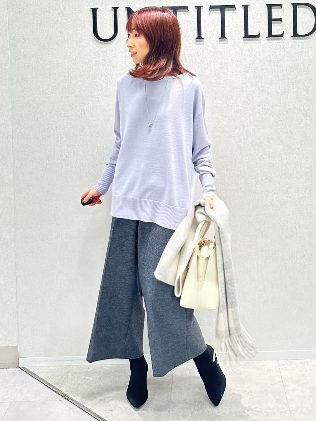 Miwaさんの「UNTITLED｜【8色展開/体型カバー】魅せるタイムレスニット」を使ったコーディネート