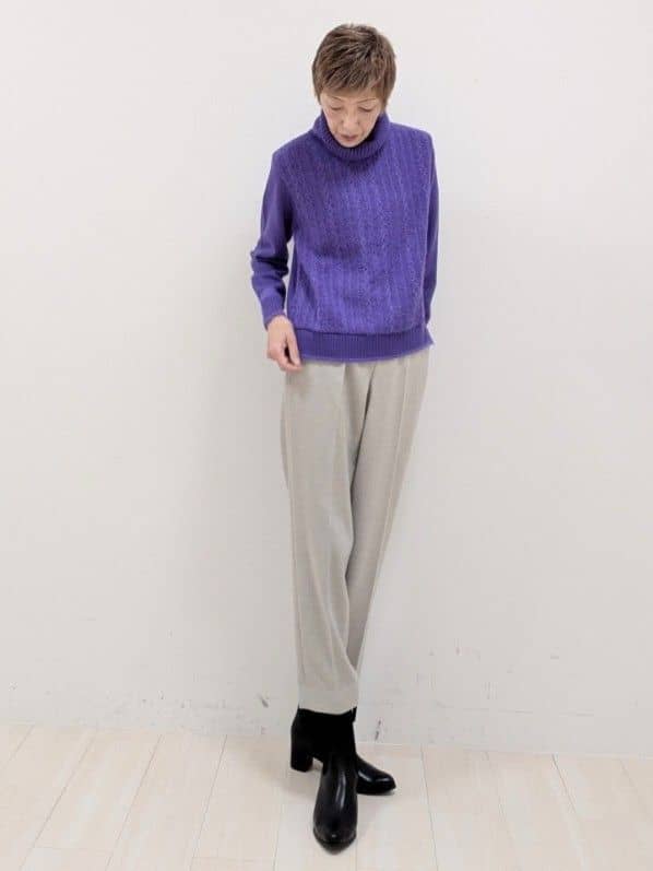 sachiさんの「Reflect｜【SS-4Lサイズ／衿が顔に当たらない◎】スタンドネックミドルコート」を使ったコーディネート