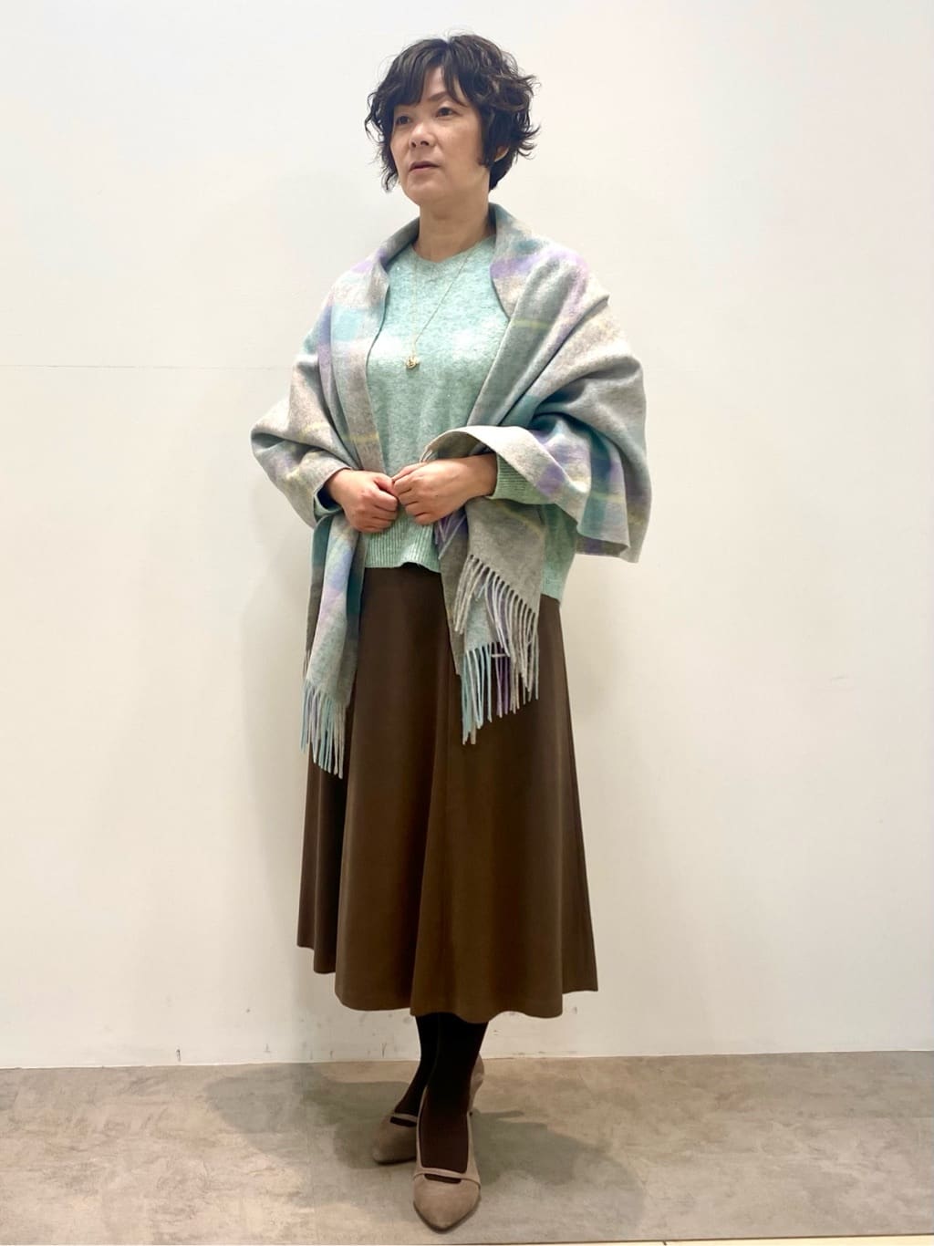 oharaさんの「Reflect｜【通勤】スエードライクフレアスカート」を使ったコーディネート