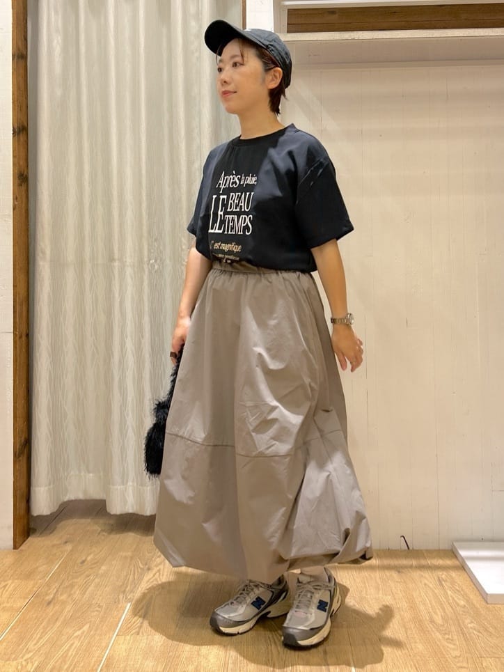 ga_riさんの「THE SHOP TK｜アソートロゴTシャツ【接触冷感/防シワ/吸水速乾/UVケア/洗濯機OK】」を使ったコーディネート