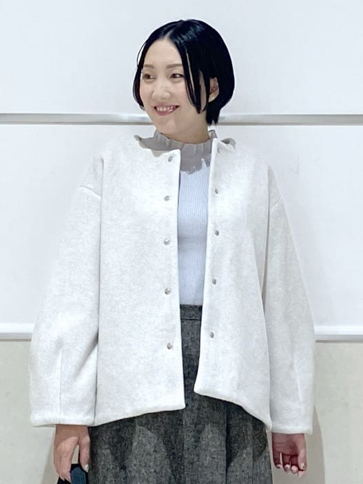 eriko さんの「Dessin｜【洗える】オーガンジーフリルニット」を使ったコーディネート