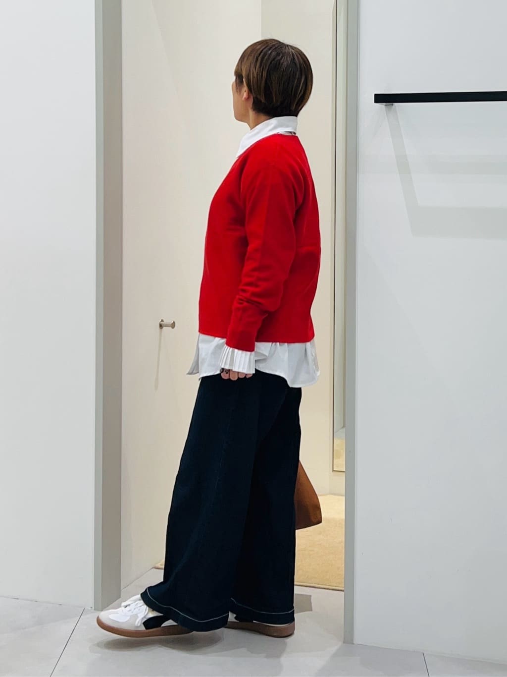 タナさんの「THE SHOP TK｜【S-XLサイズ/選べる7色】どこから見ても美しい ガーターニット/毛玉になりにくい/洗濯機OK」を使ったコーディネート