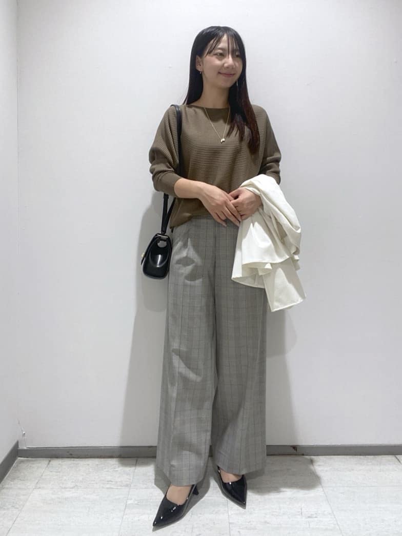 meiさんの「INDIVI｜【洗える／体型カバー】美シルエットニット」を使ったコーディネート
