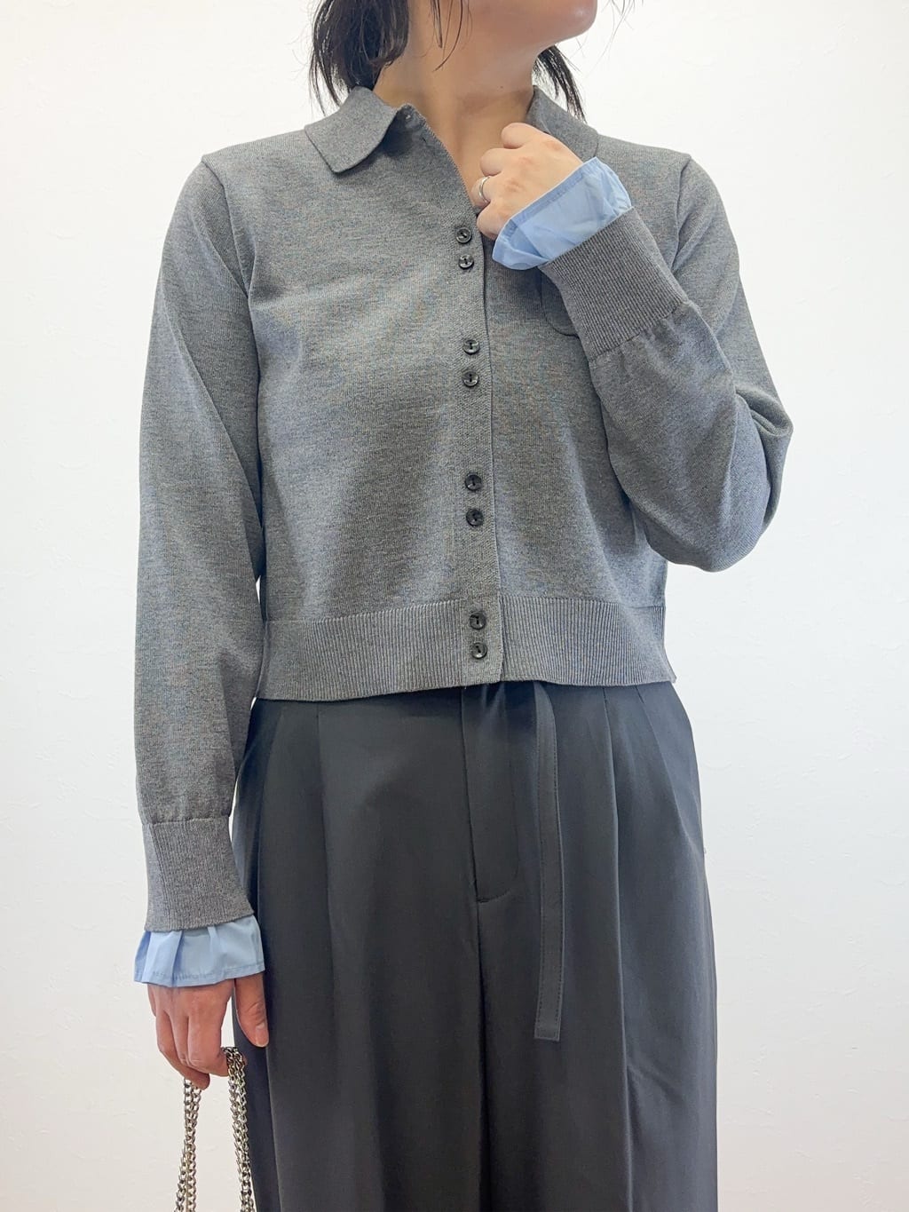 Takeさんの「OPAQUE.CLIP｜ベルト付きタックワイドパンツ【洗濯機OK】」を使ったコーディネート