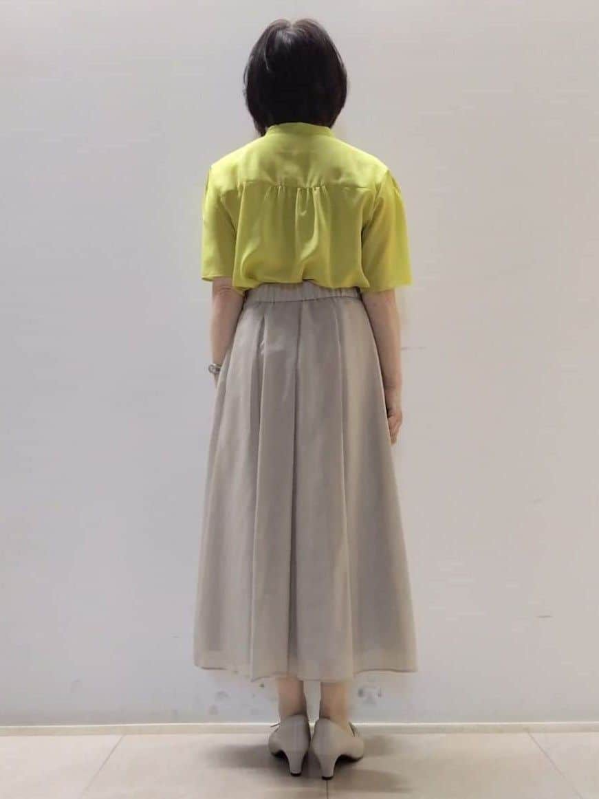 tokuさんの「Reflect｜【マシンウォッシュ可／セットアップ可】シアーボックスタックプリーツスカート」を使ったコーディネート