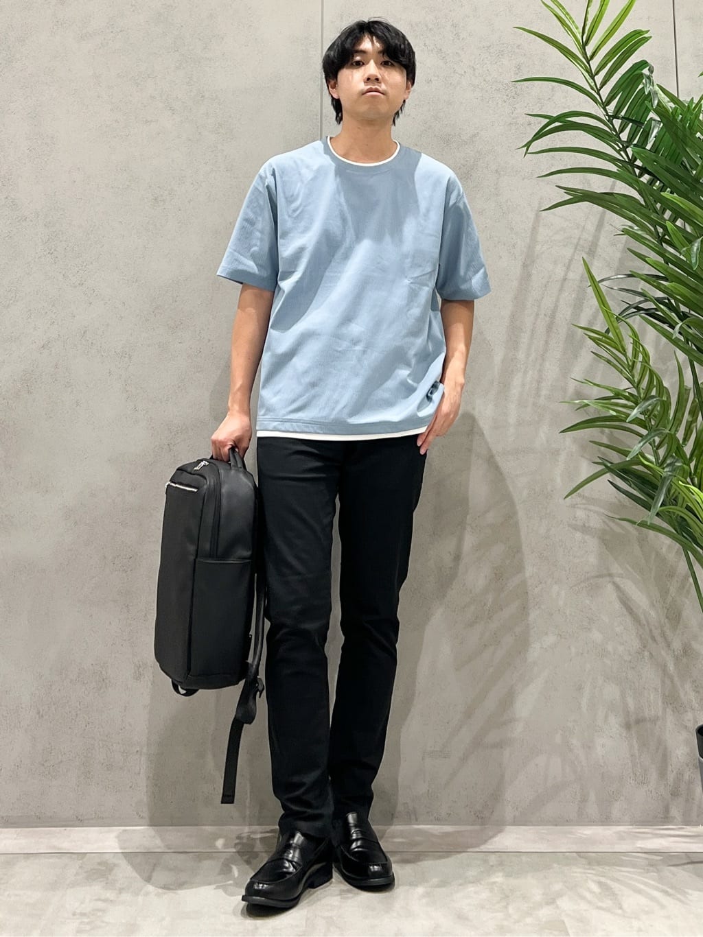 SHI-MAさんの「THE SHOP TK｜楊柳フェイクレイヤード半袖Tシャツ 【吸水速乾/毛玉になりにくい/洗濯機OK】」を使ったコーディネート