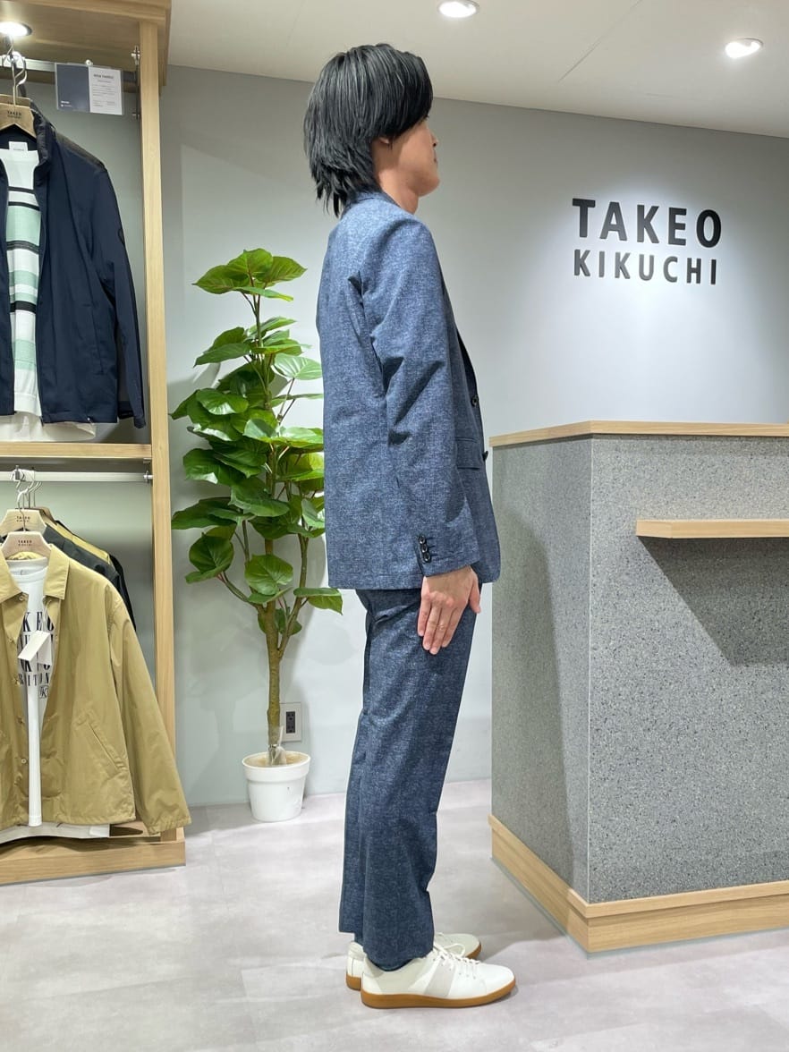 TAKE✳︎さんの「TAKEO KIKUCHI｜【抗菌防臭】COOL DOTS（R）ドビープリント ジャケット」を使ったコーディネート