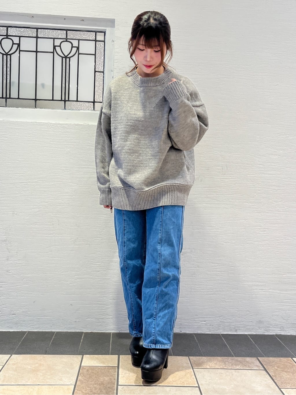 Nさんの「ESPERANZA｜ラク盛りショートブーツ」を使ったコーディネート
