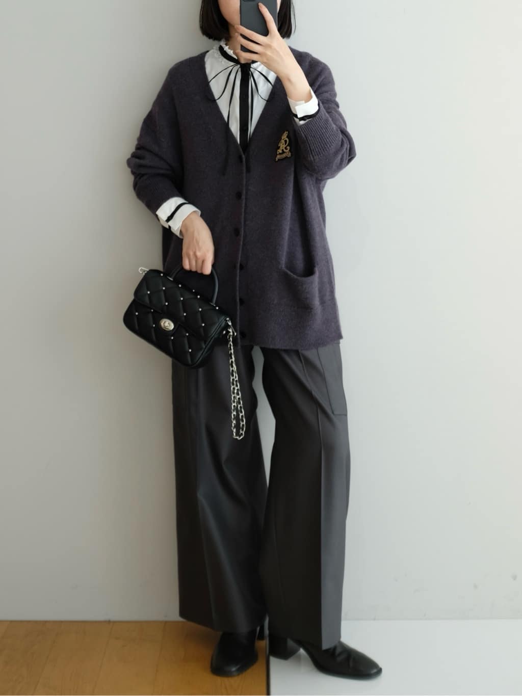 Kishimotoさんの「DRESSTERIOR｜レタードニットカーディガン」を使ったコーディネート
