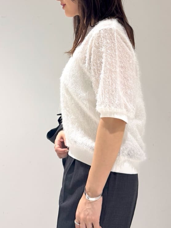 そんさんの「INDIVI｜【セットアップ可能】凹凸ストレッチ素材テーラードカラージレジャケット」を使ったコーディネート