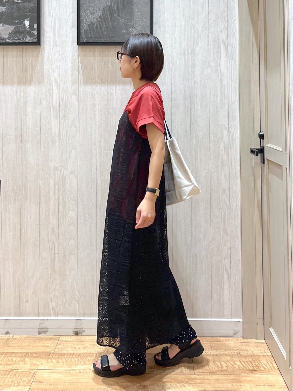 shirayuuuさんの「SHOO･LA･RUE｜【S-LL/汗ジミ軽減/ひんやり/UV】体型カバーに タック入りドルマントップス」を使ったコーディネート