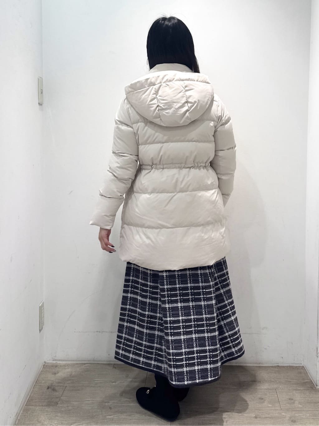 yuicciさんの「OPAQUE.CLIP｜KAWADAダウンドロストミドルコート【撥水／洗濯機OK／2WAY／静電気防止裏地】《XS～3L》」を使ったコーディネート