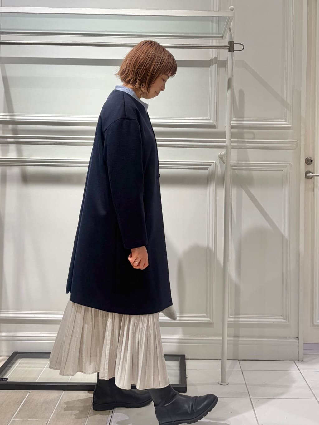 AKKOさんの「UNTITLED｜【洗える】スポンディッシュ ボトルネックニット」を使ったコーディネート