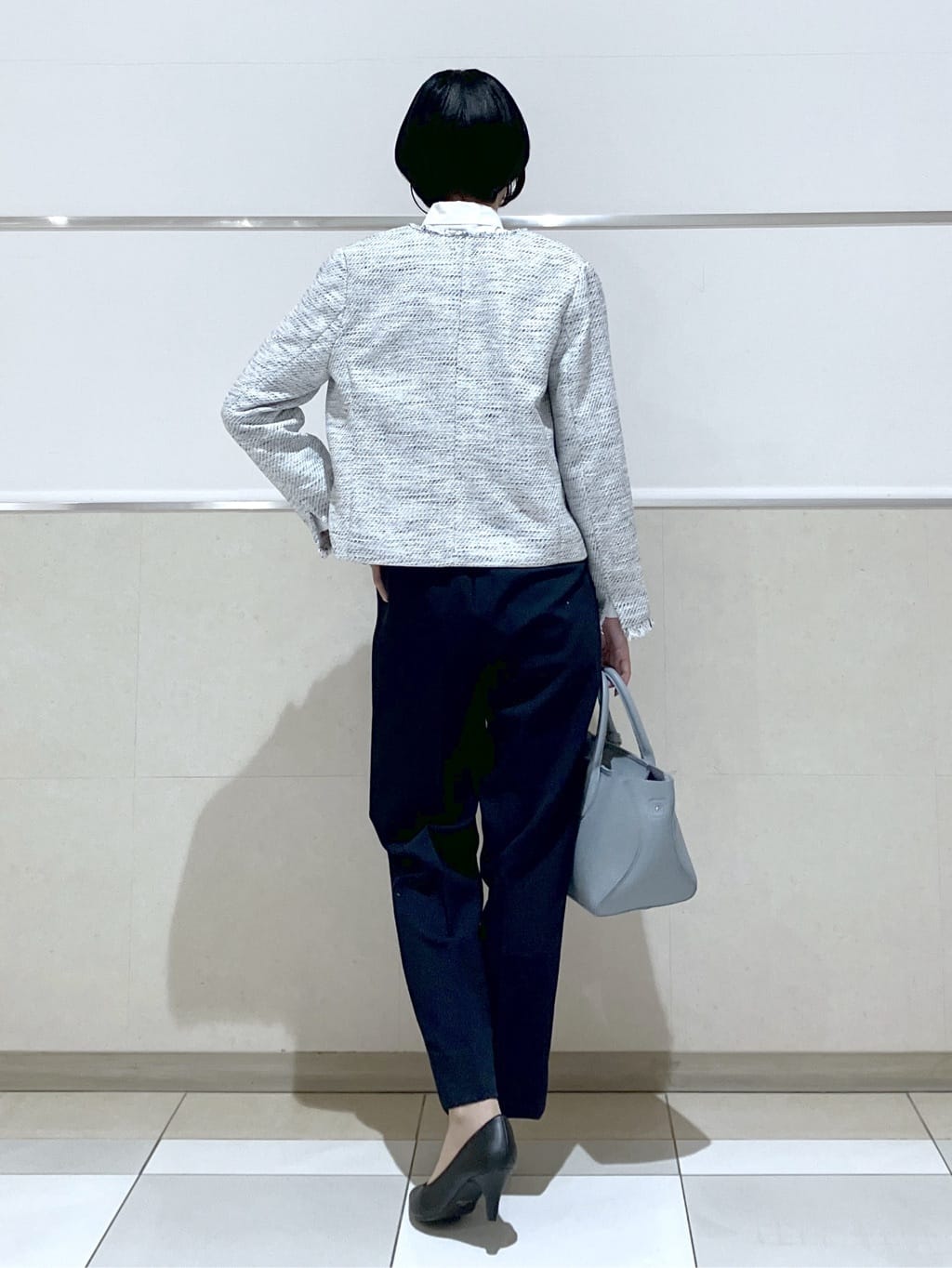 eriko さんの「Dessin｜ツイードクルーネックジャケット」を使ったコーディネート
