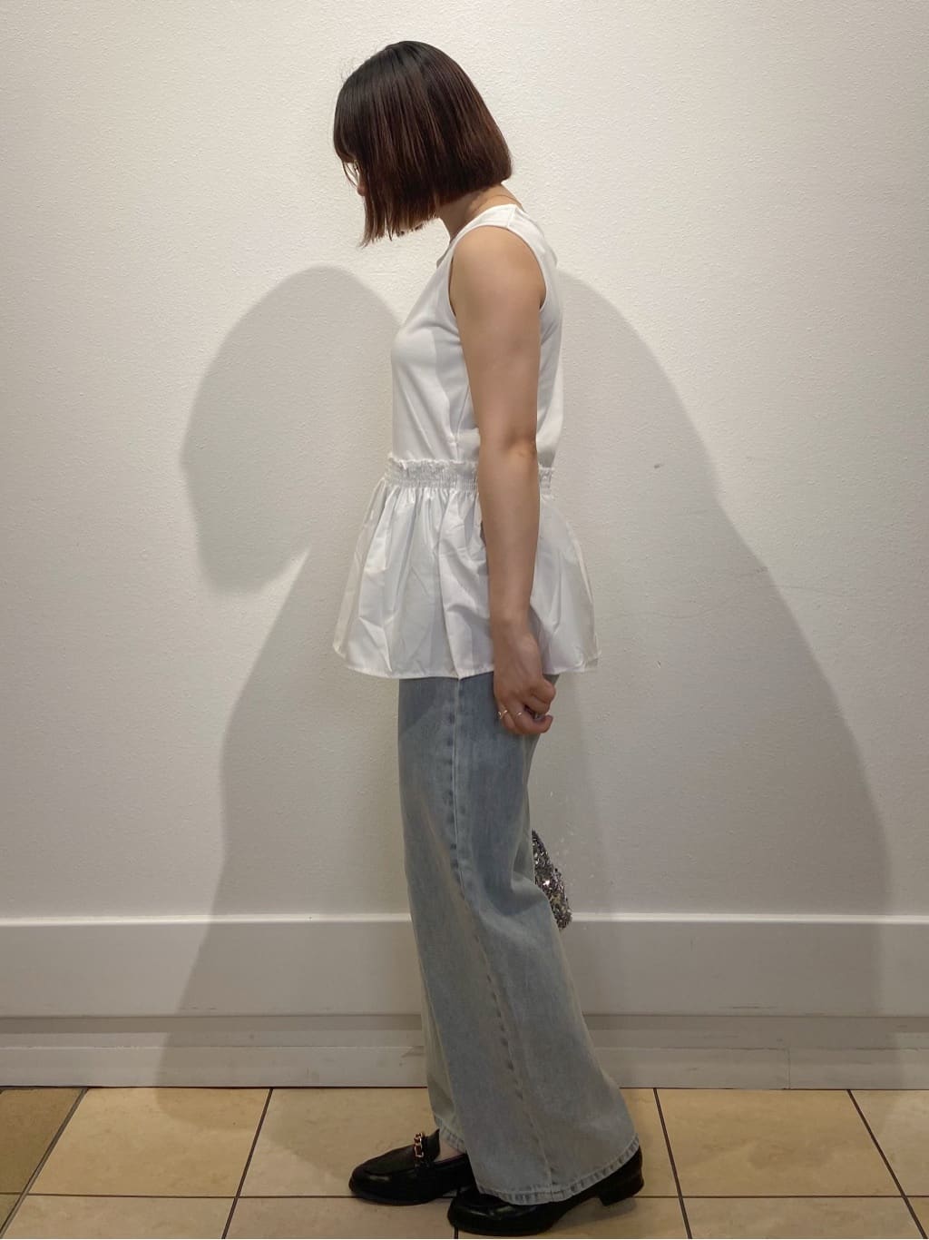 kimiさんの「index｜ノースリペプラムドッキングトップス【洗濯機洗い可／接触冷感】」を使ったコーディネート