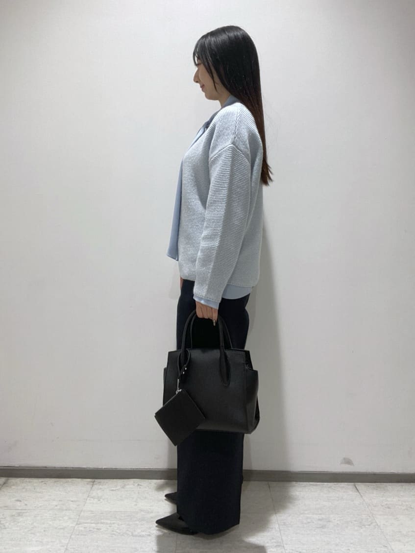 meiさんの「INDIVI｜【洗える】ジョーゼットボウタイブラウス」を使ったコーディネート