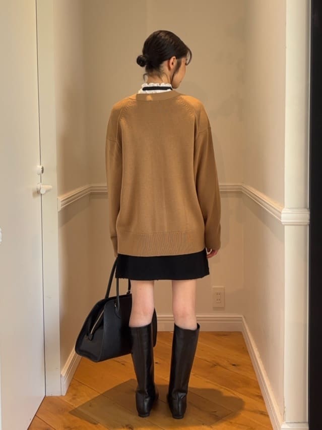 pupiさんの「DRESSTERIOR｜レタードニットカーディガン」を使ったコーディネート