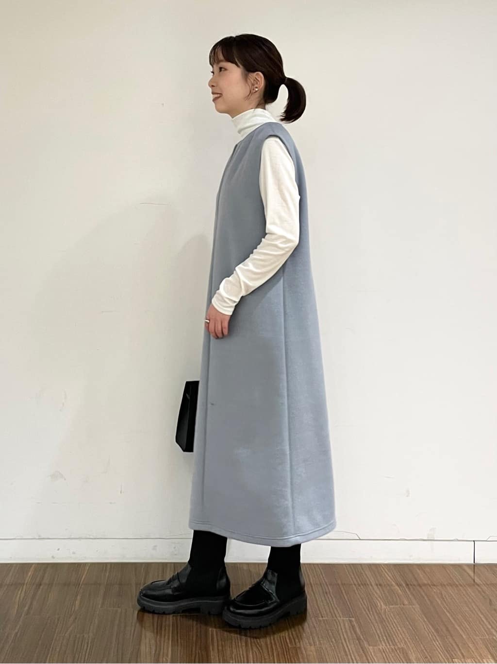 ねねさんの「INDIVI｜◆【合皮／フォーマル】ショルダー付きスクエアバッグ」を使ったコーディネート