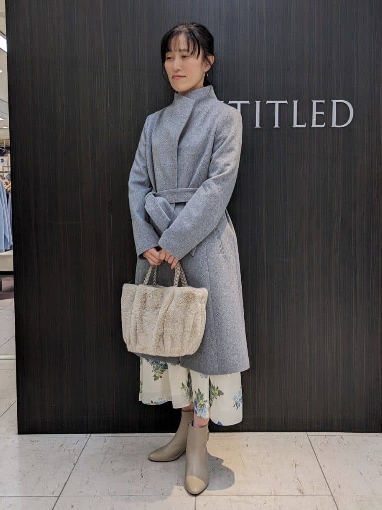 Rieさんの「UNTITLED｜【日本製／2WAY衿】スタンドカラー ロングコート」を使ったコーディネート
